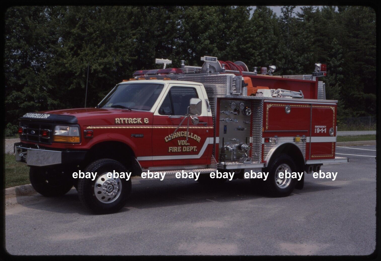 Chancellor VA 1997 Ford F Emergency One mini pumper Fire Apparatus Slide