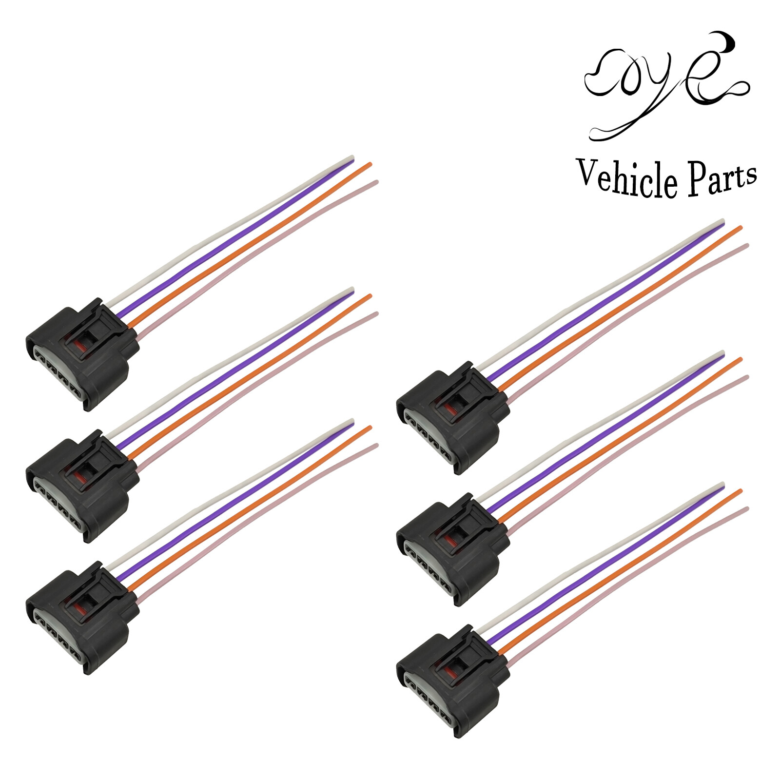 6pcs Ignition Coil Plug Connector Harness For Toyota Sienna 4Runner Avalon Camry