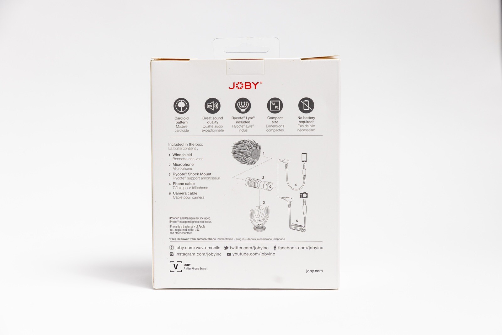 JOBY Wavo Mobile On-Camera Vlogging Compact Microphone