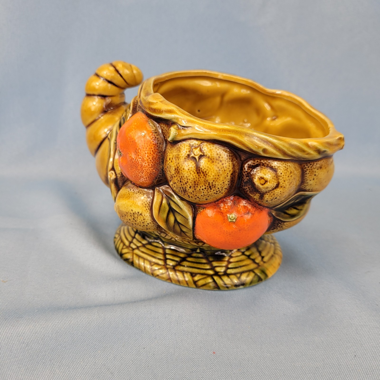 Inarco Cornucopia Planter E-4616 Fruit Harvest Ceramic Vase Japan