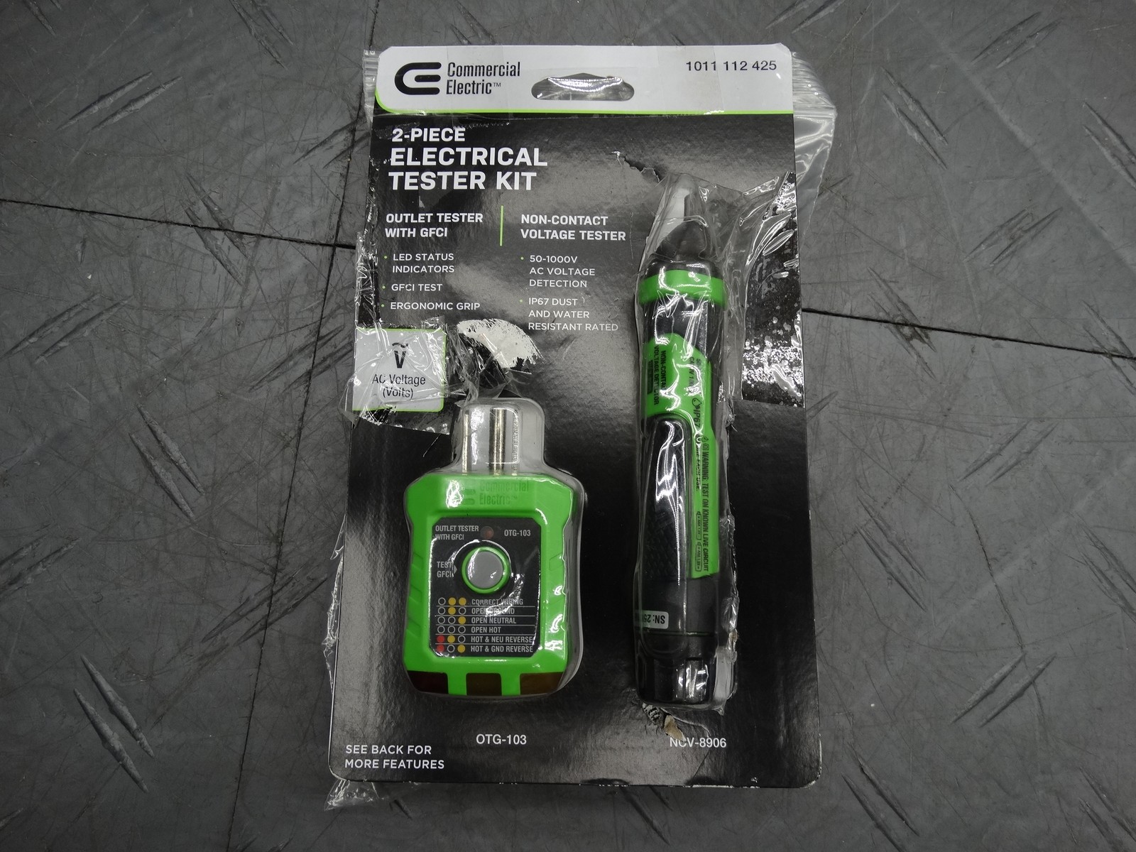 Commercial Electric Digital NonContact Voltage & GFCI Receptacle Tester Lot of 2