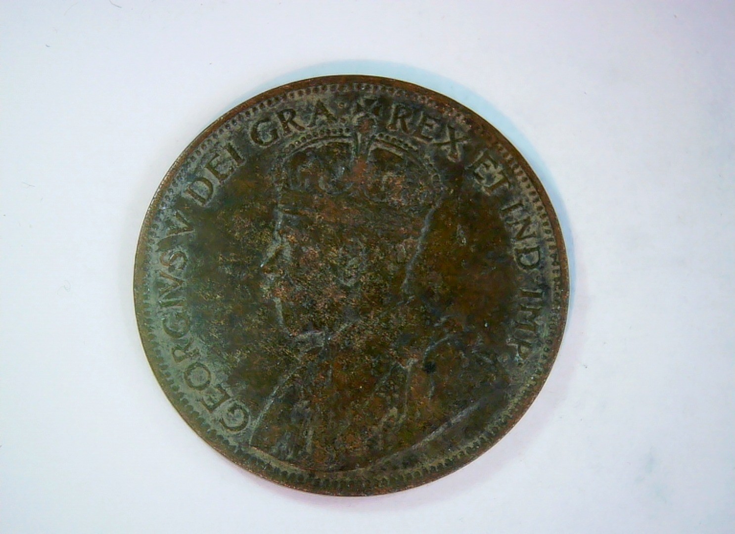 Canada 1917 1 Cent George V Large Cent Coin