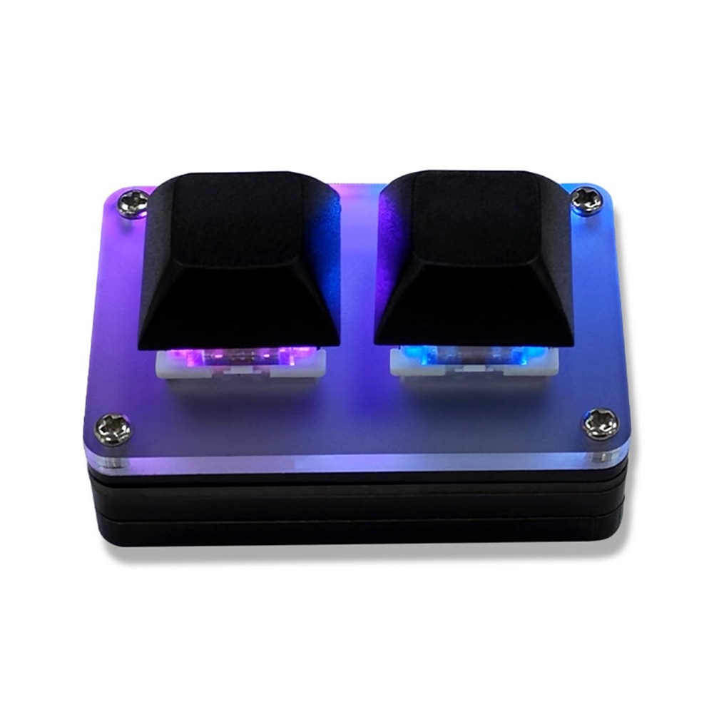 2 Key Mini Keyboard for Copy and Paste, Programmable User De9801