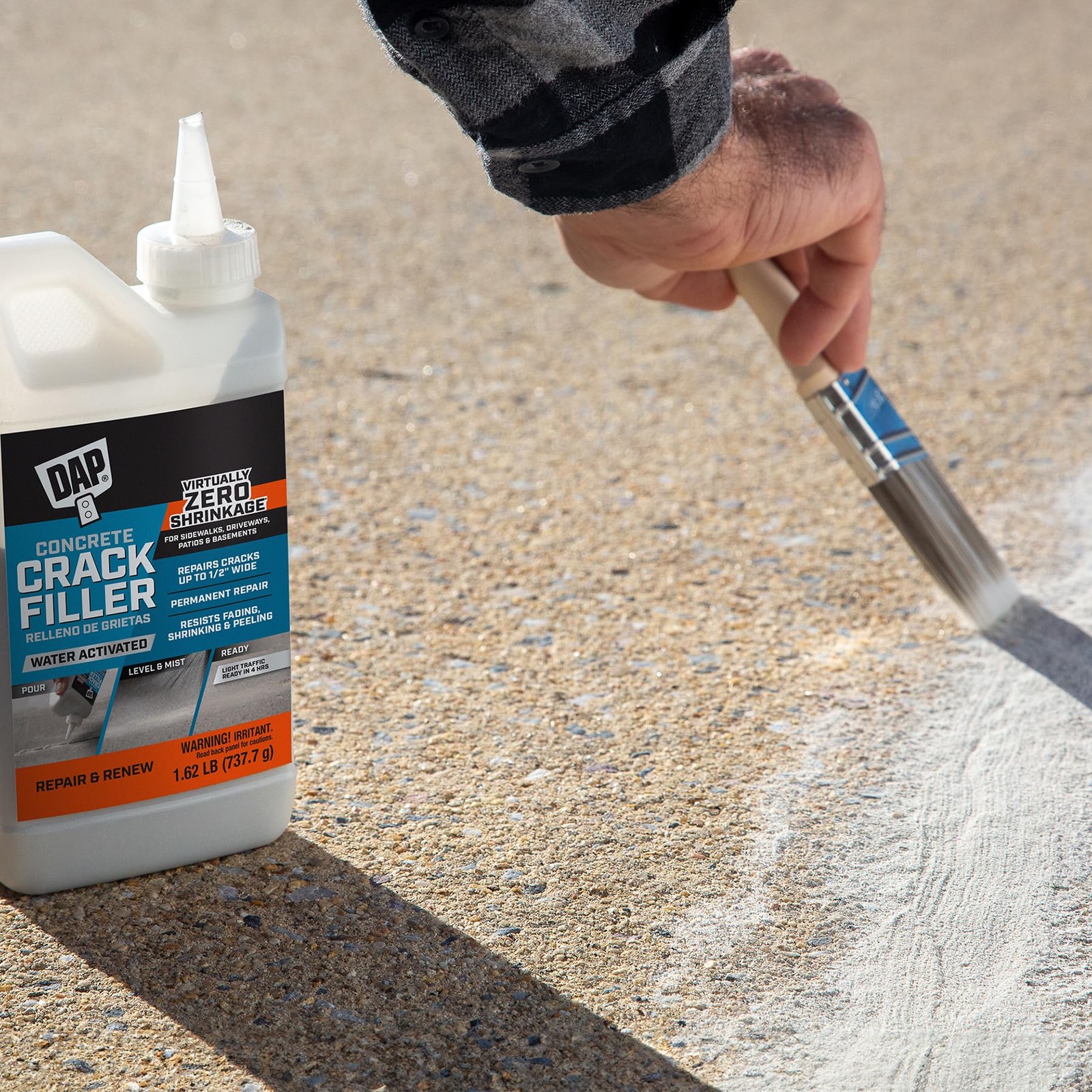 DAP Concrete Crack Filler, Gray, 1.62 lb 7079860500