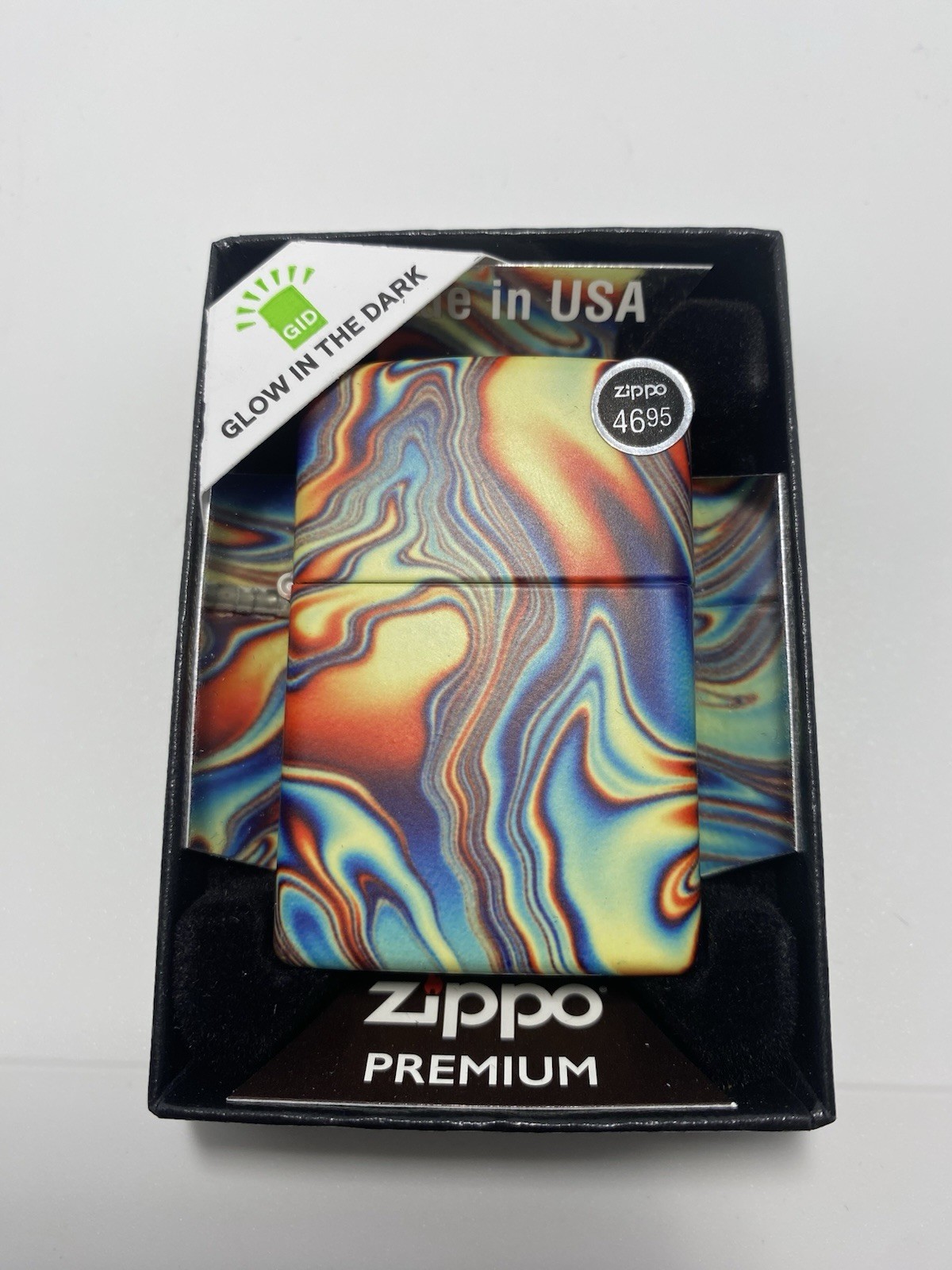 Zippo ~ Glow In The Dark ~ 540 Wrap ~ Colorful Swirl Lighter