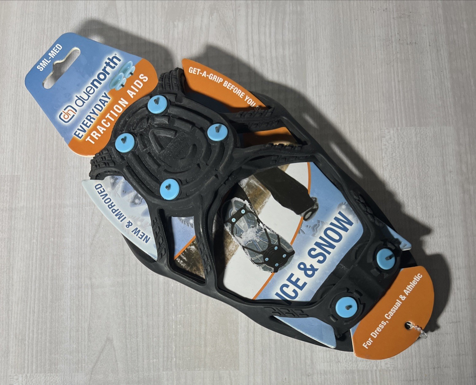 DUE NORTH Everyday Snow & Ice Shoe Traction Aids Size SML-MED