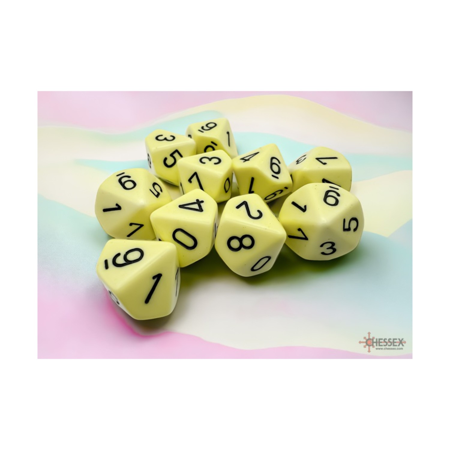 Chessex Dice & Supplies d10 Yellow w/Black (10) New
