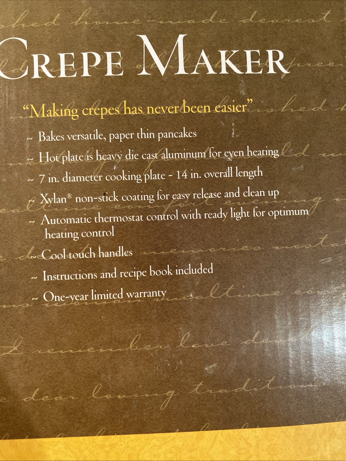 VillaWare Classic Crepe Maker