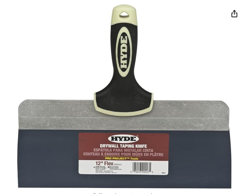 Hyde Tools 12-Inch Pro Project Masonry Work Drywall Joint Taping Patching Knife