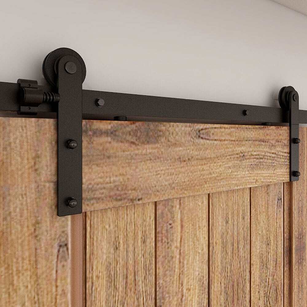 4-20FT Sliding Barn Wood Door Hardware Closet Track Kit for Single/Double Doors
