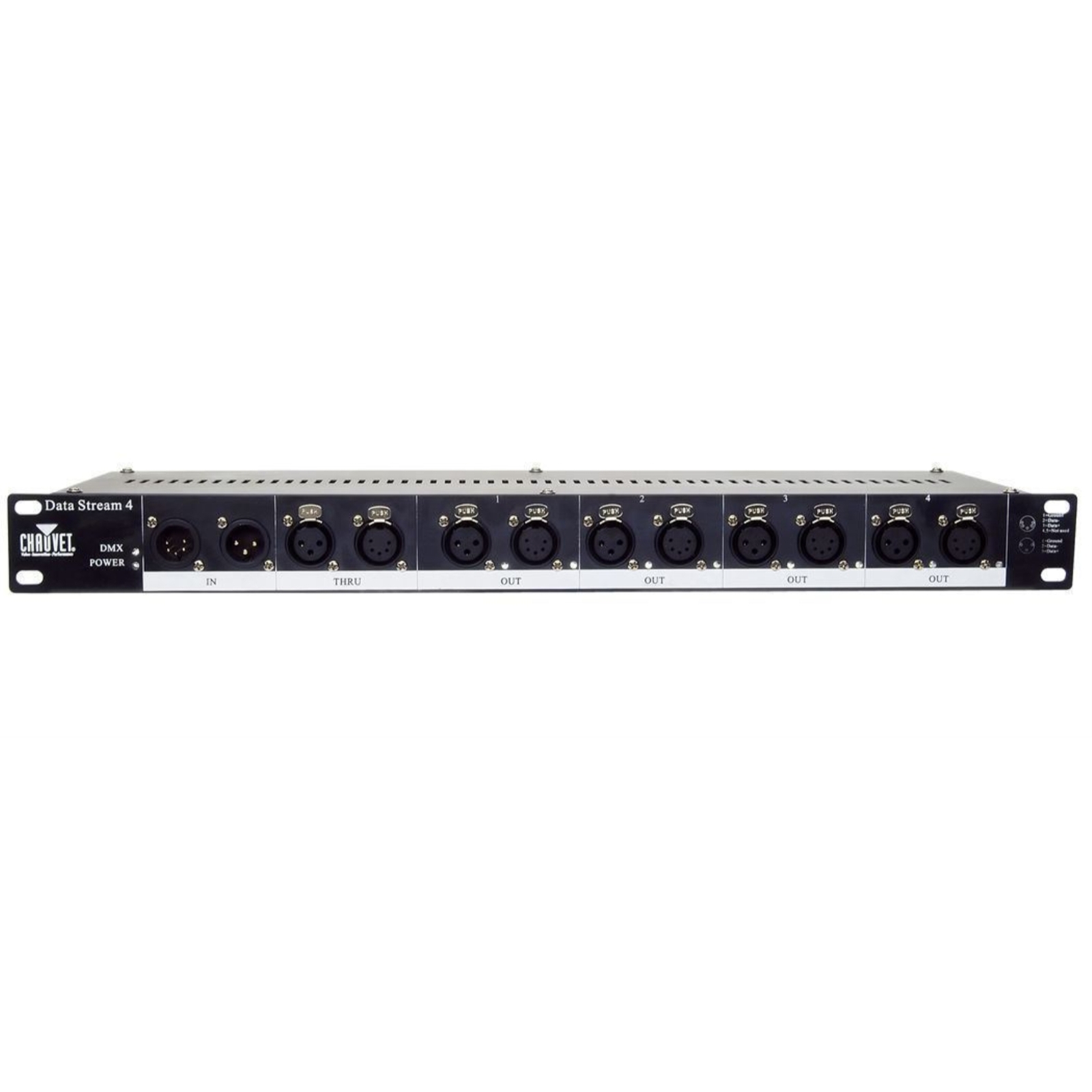 Chauvet DJ DATASTREAM4 Datastream 1-4 Optical Splitter 1-Space (1U) Rack Mount