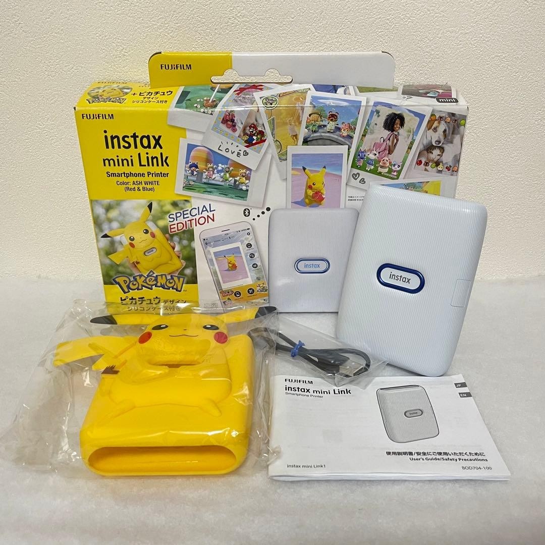 【Near Mint】  RARE  FUJIFILM Instax Mini Link Smartphone Printer Pokemon Pikachu