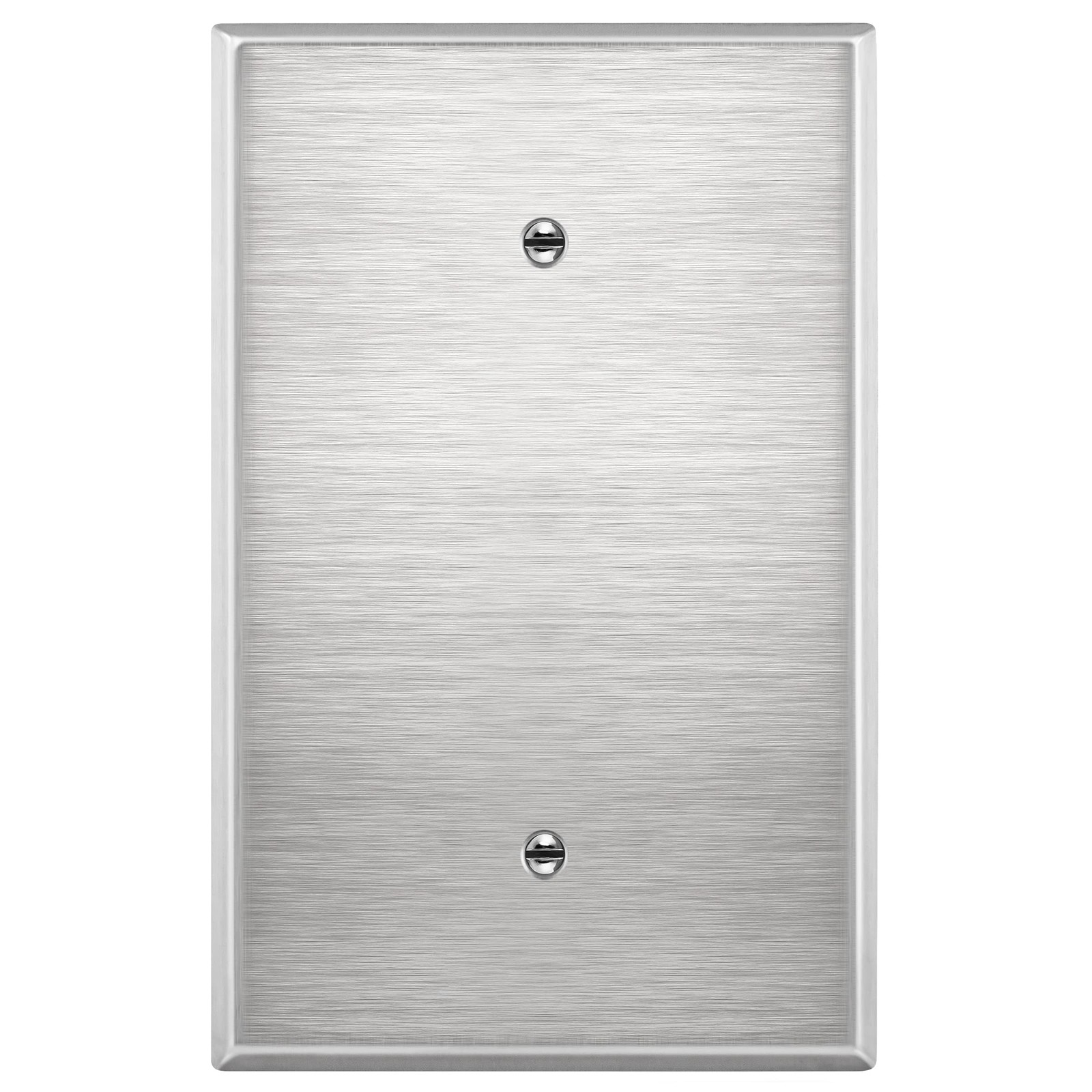 Jumbo Metal Wall Plate 1 Gang 5.51 x 3.5 Stainless Steel Corrosion Resistant Sil