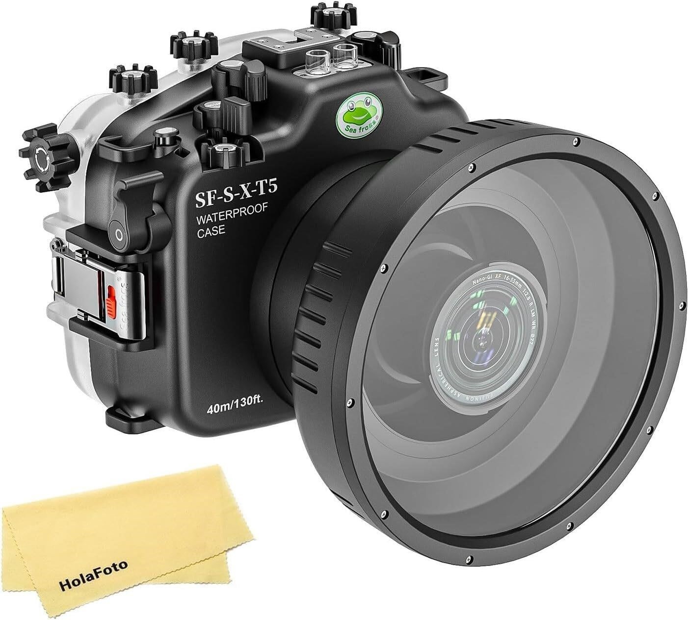 Seafrogs 40M Underwater Housing for Fujifilm X-T5 Camera  with Short Flat Port