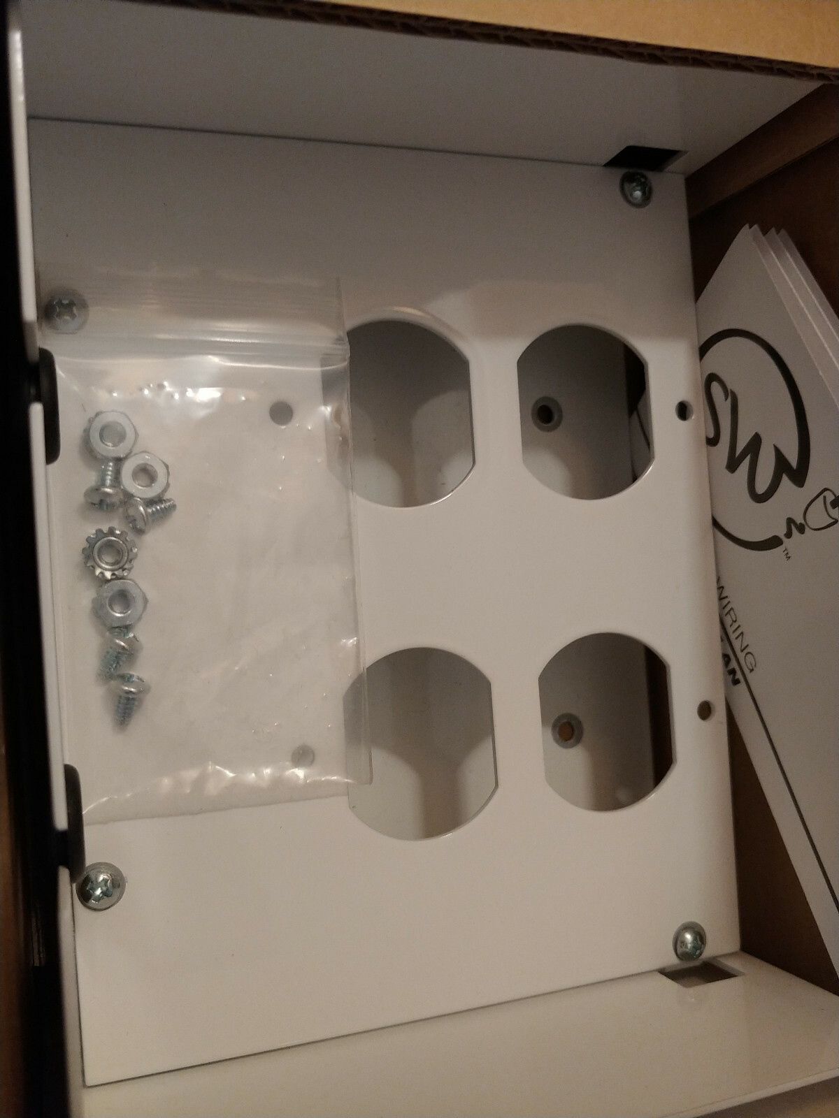 ELAN AC4 Duplex Outlet Box (In-Wall Panels) - NEW