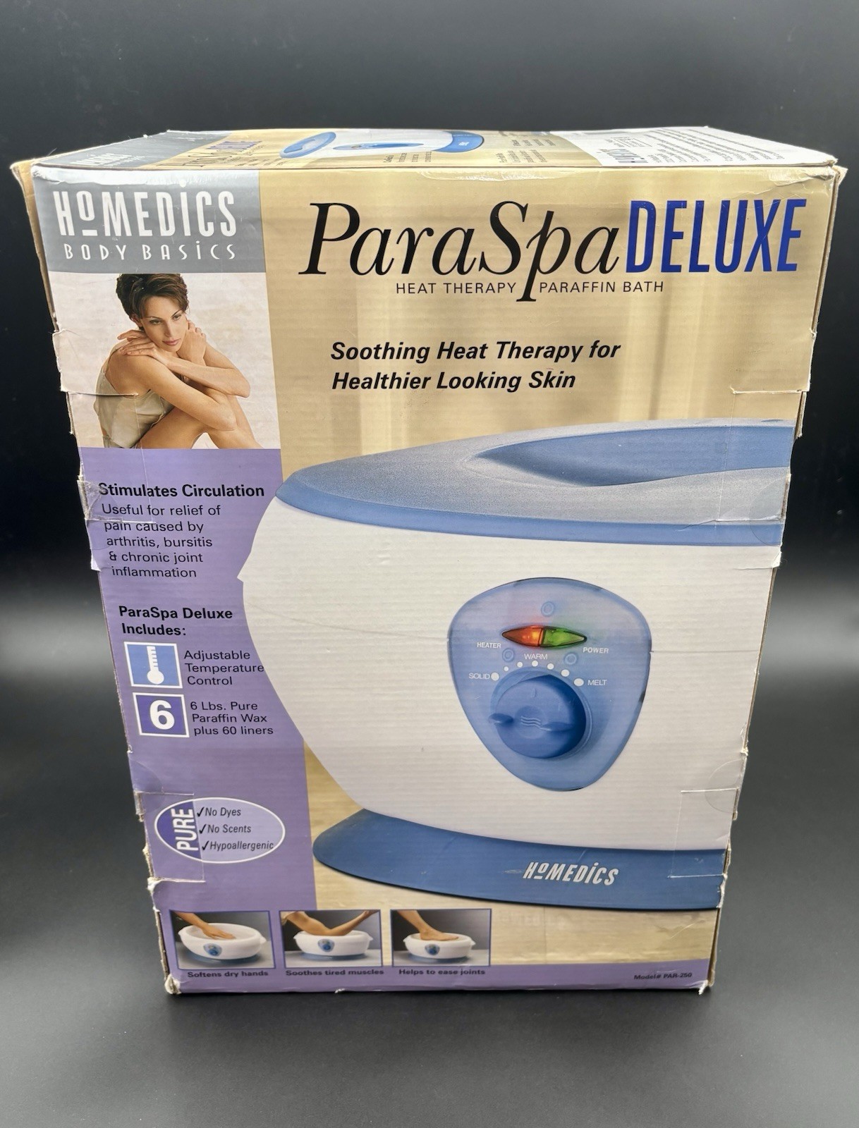 Homedics ParaSpa Deluxe Paraffin Bath Heat Therapy System PAR-250 NEW UNUSED