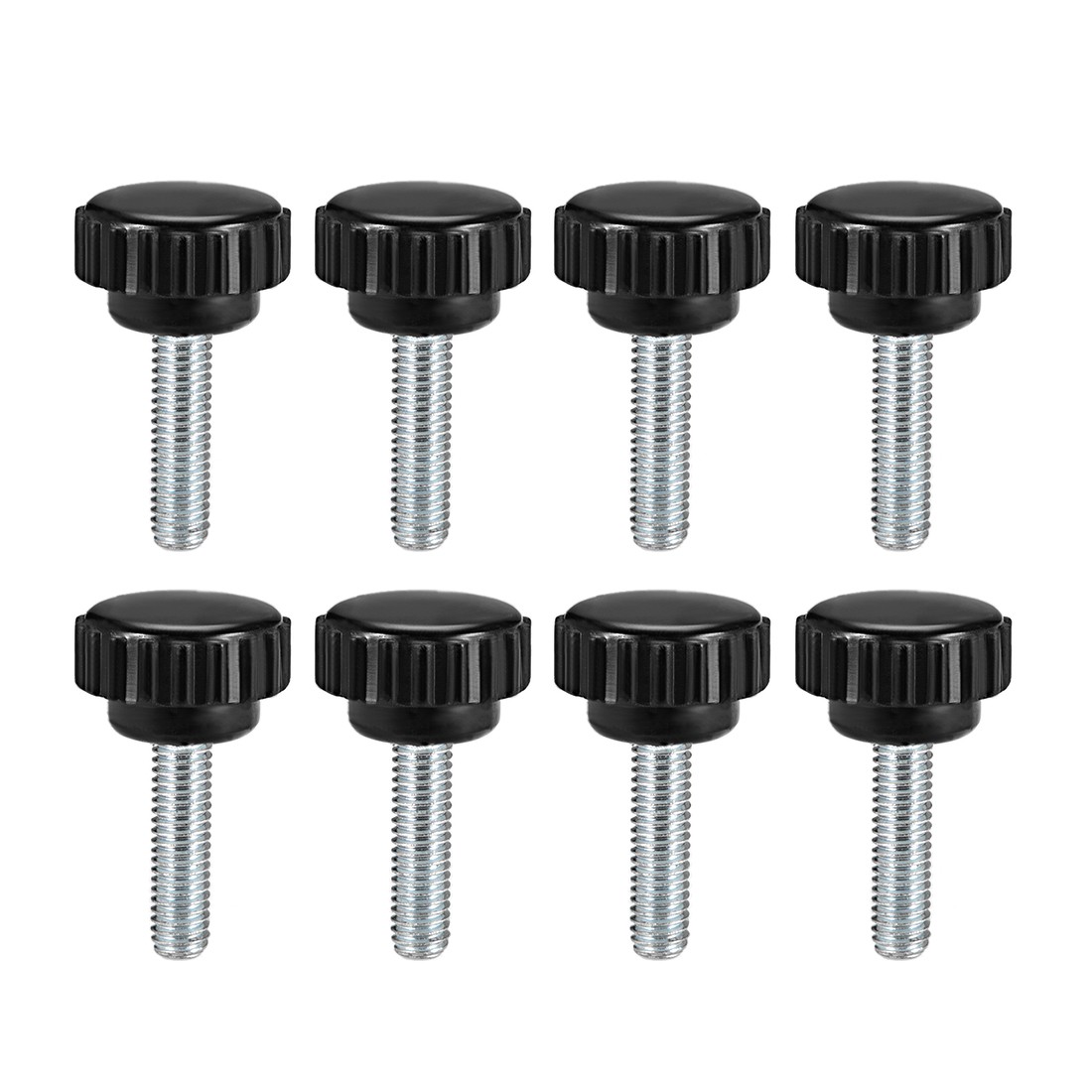 M6 x 20mm Male Thread Knurled Locking Knobs 8pcs