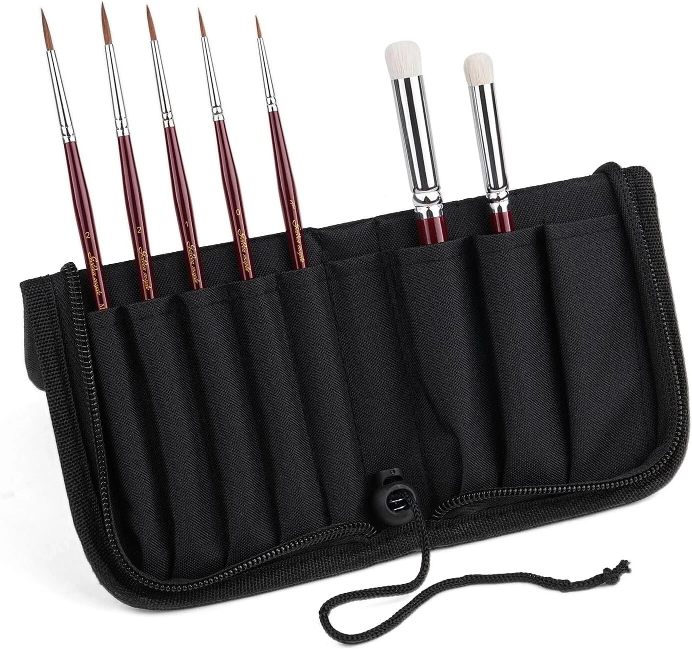 Kolinsky Sable Miniature Paint Brushes - 7pcs Detail Paint Brushes Drybrushes