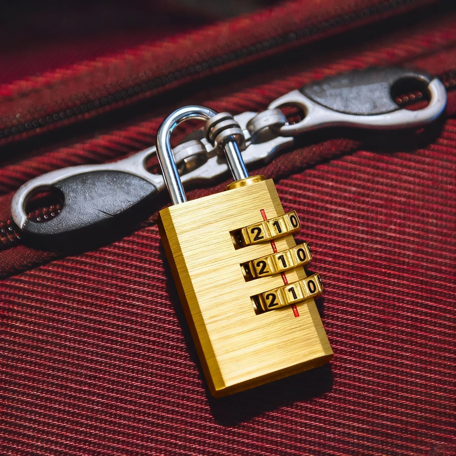 Brass Combination Lock 2.36", 4 Digit Resettable Combination Padlock Yellow