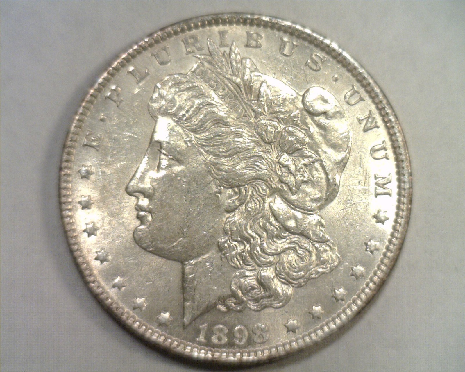 1898 MORGAN SILVER DOLLAR CHOICE ABOUT UNCIRCULATED CH. AU NICE ORIGINAL COIN