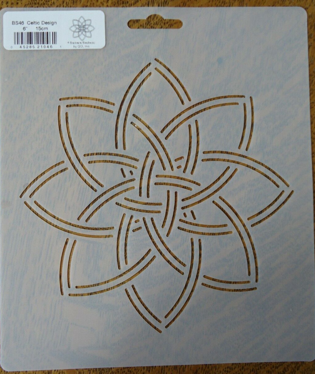 Stencil Quilting Celtic Design 6" 15cm QC quilt BS46 stitch Zentangle template