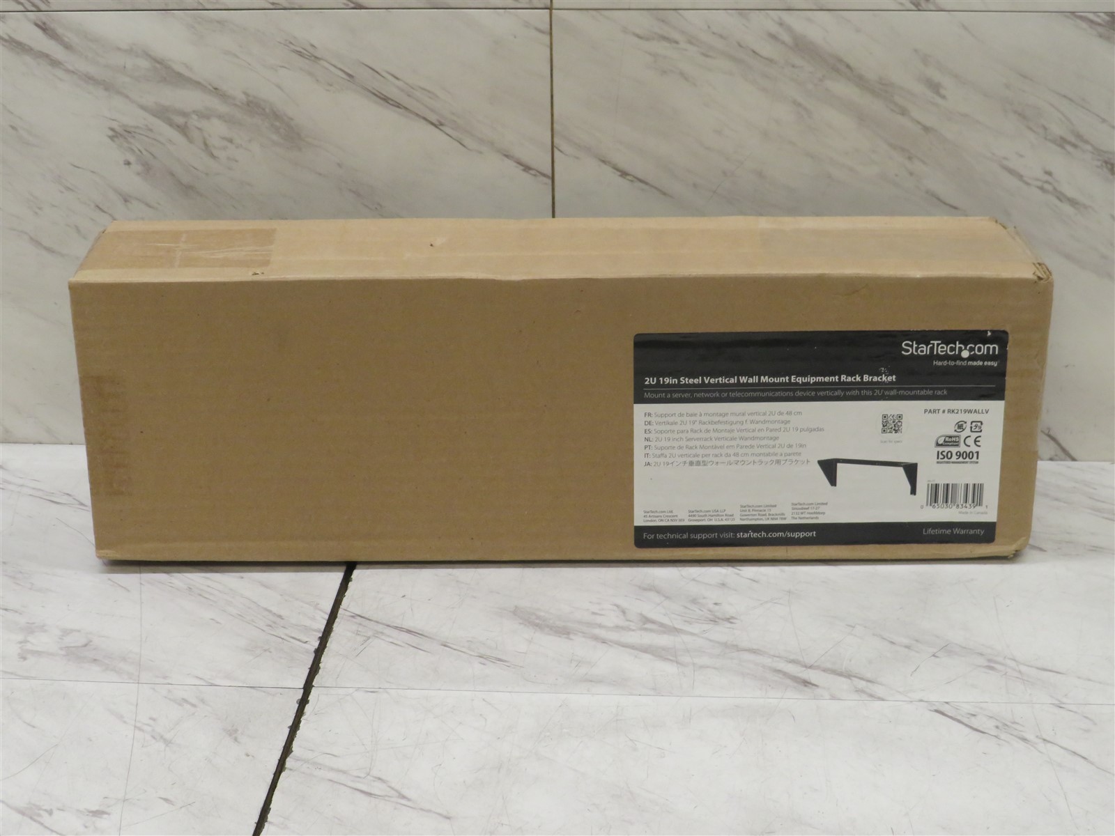 NEW StarTech RK219WALLV 2U 19in Vertical Wall Mount Server Network Rack Bracket