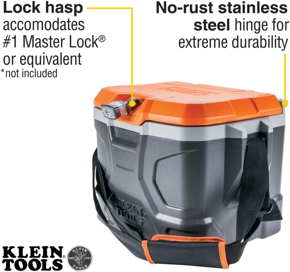 Klein Tools 55600 Work Cooler / Lunch Box, 17-Quart, Seats 300 Lb