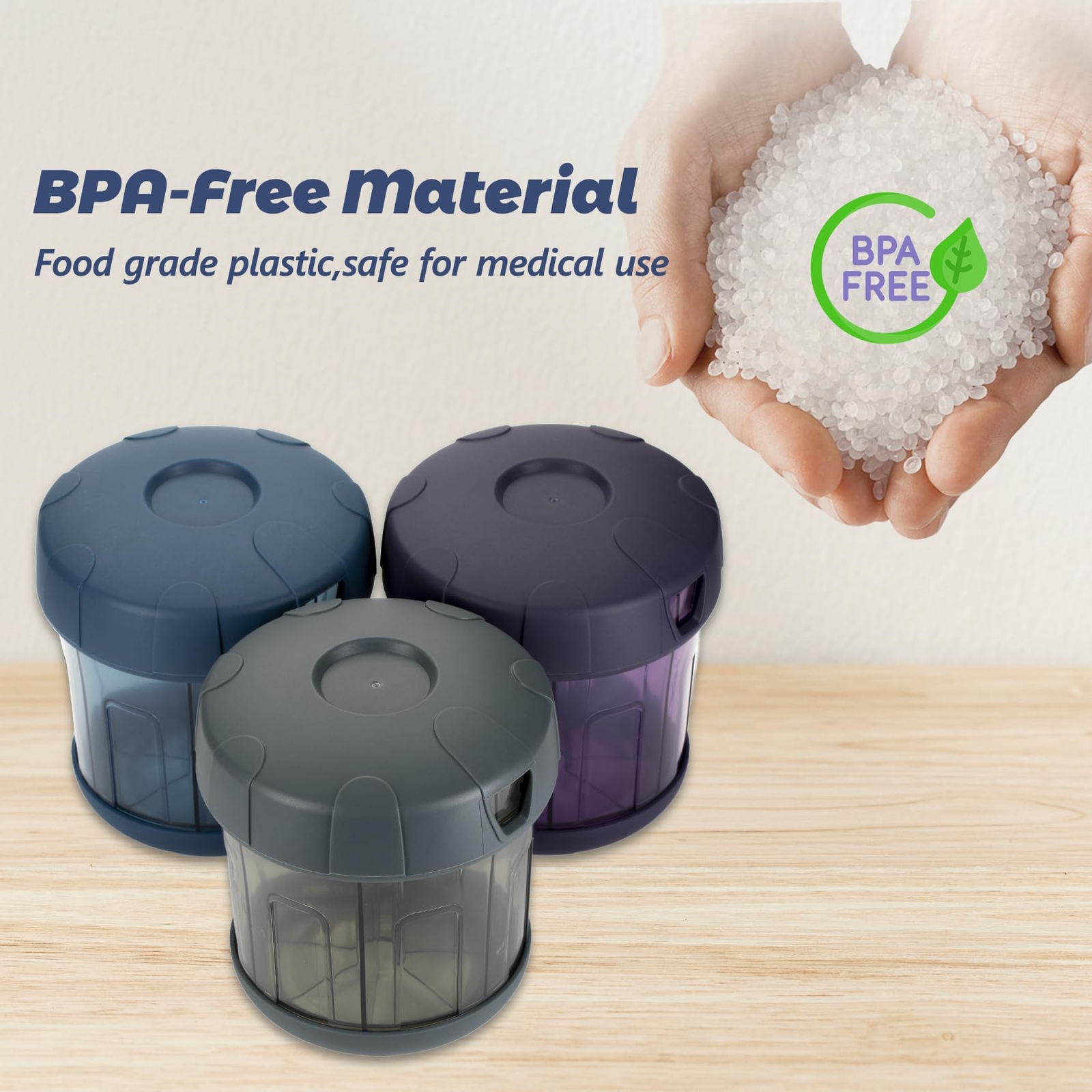 Supplement Organizer With Extra Large 7 Compartments Tpu Soft Lid Easy Open Pill