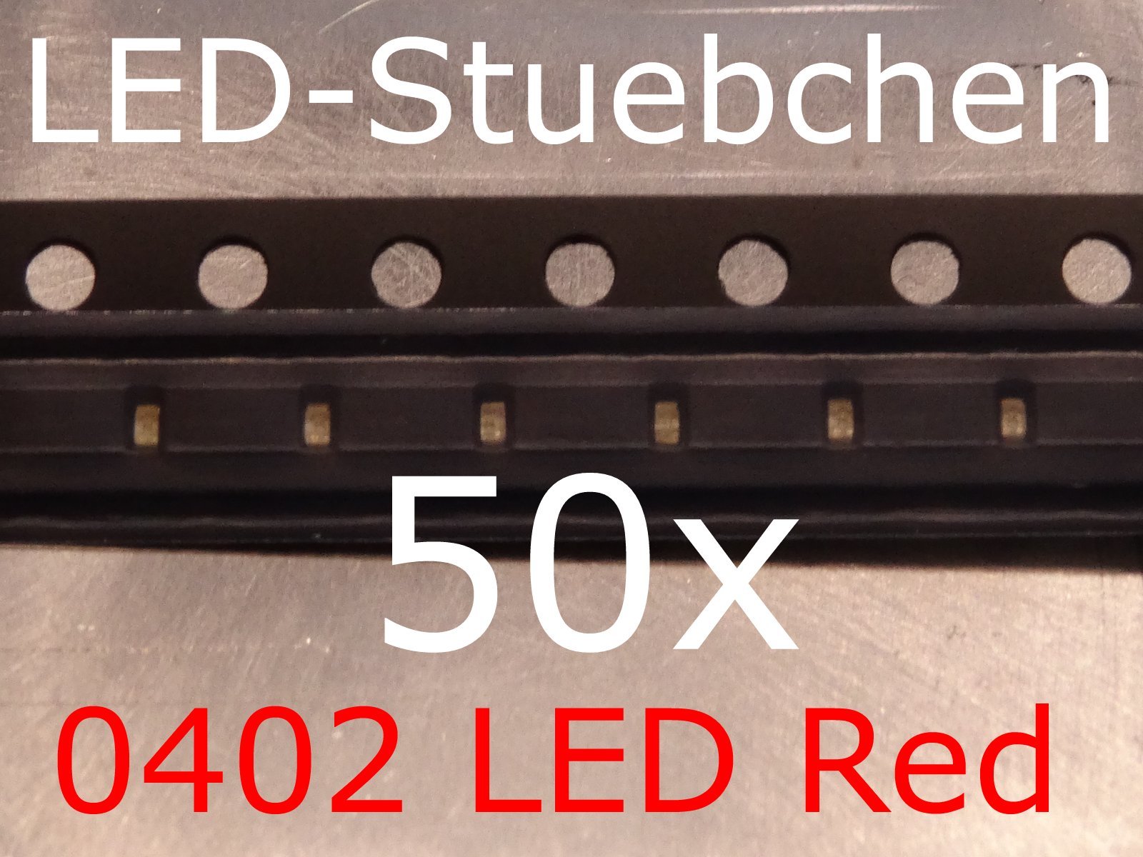 50x 0402 LED Red