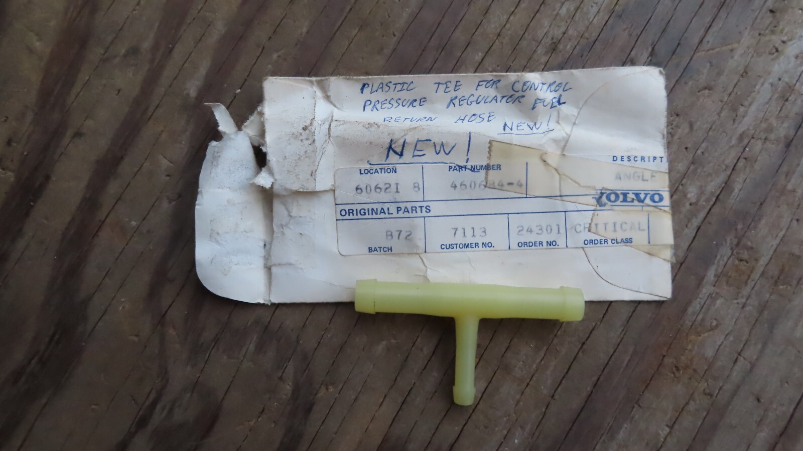 Volvo D Jet Vacuum T fitting  NOS 460684