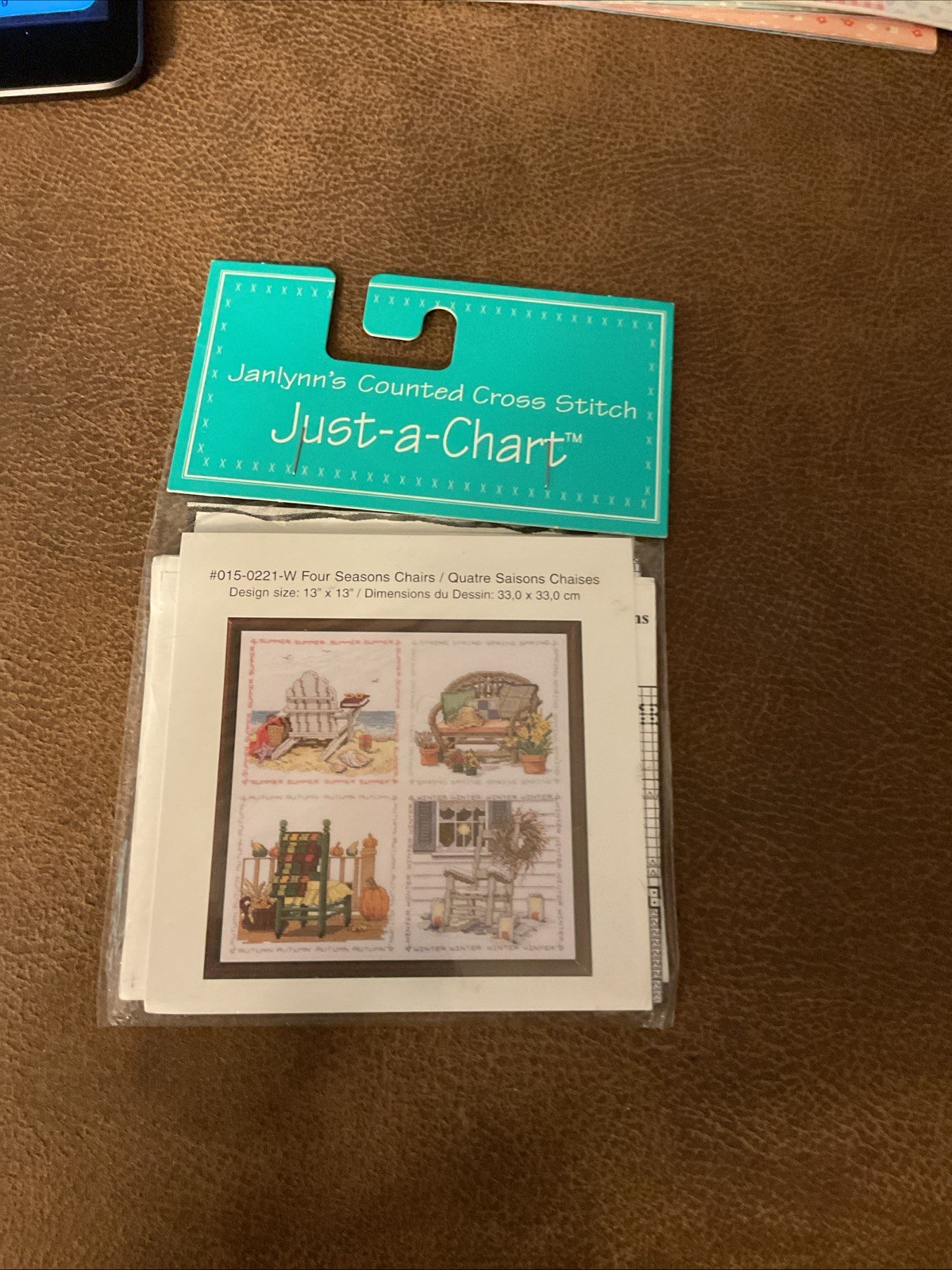 Janlynn's Just-a-Chart Counted Cross Stitch Pattern Four Seasons. 015-0221w New