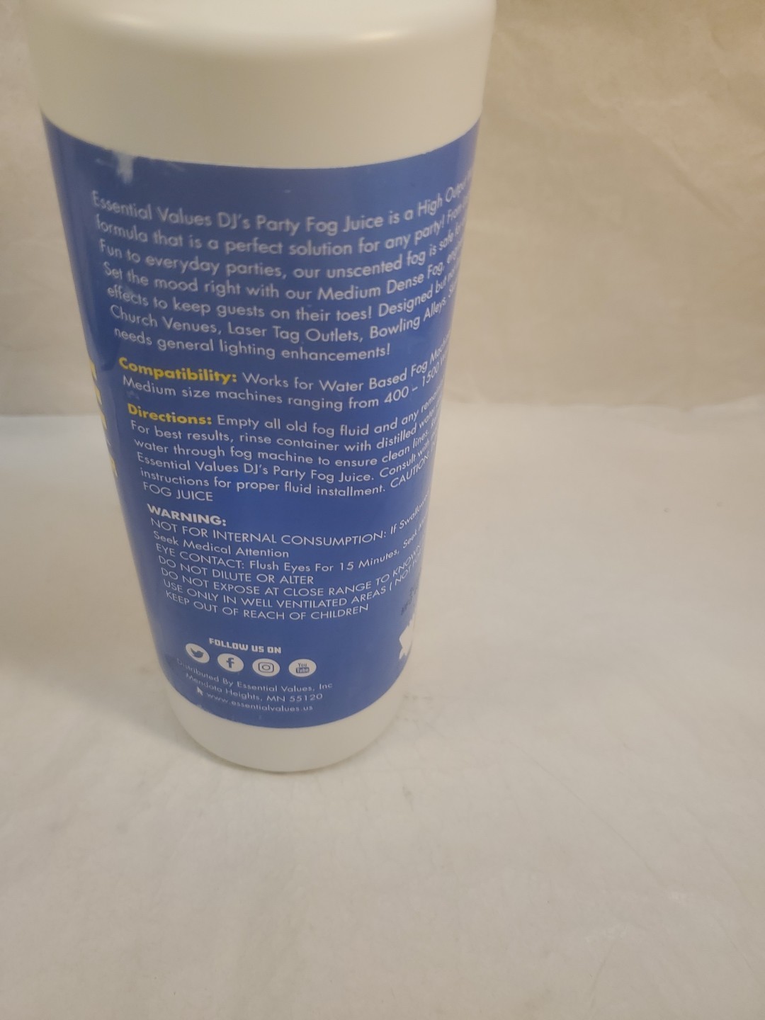 Fog Machine Liquid - Fluid for Smoke Machine Fog - Long-Lasting Essential Values