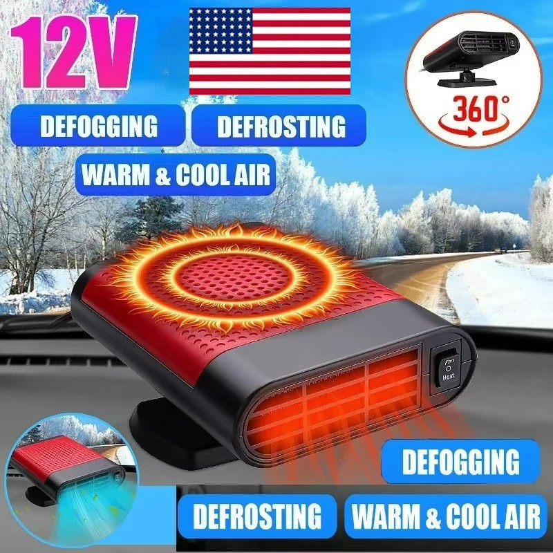 120W Heater Portable Heating Cooling Fan Defroster Demister for Car Truck 12V US