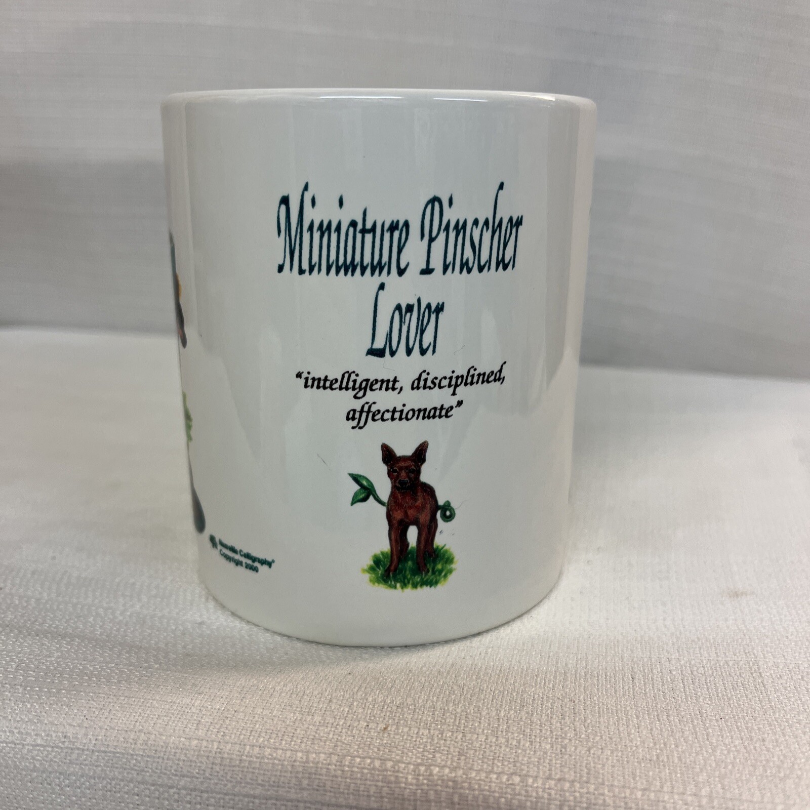 MINIATURE PINSCHER Coffee Mug from NameMe Calligraphy NEW