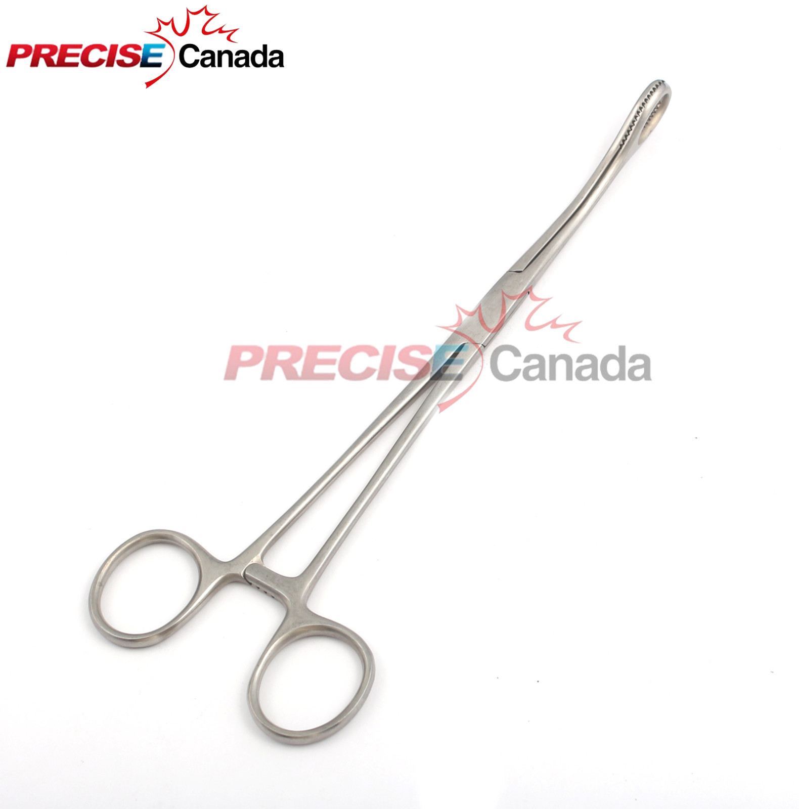 2 Pcs 7.5" Foerster Sponge Holding Forceps Curved Serrated Jaws
