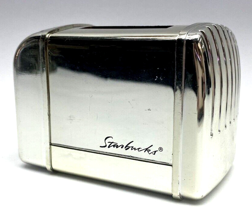 Vintage Starbucks Mini Silver Toaster Shaped 1 Hour Timer ~ Kitchen Gadget