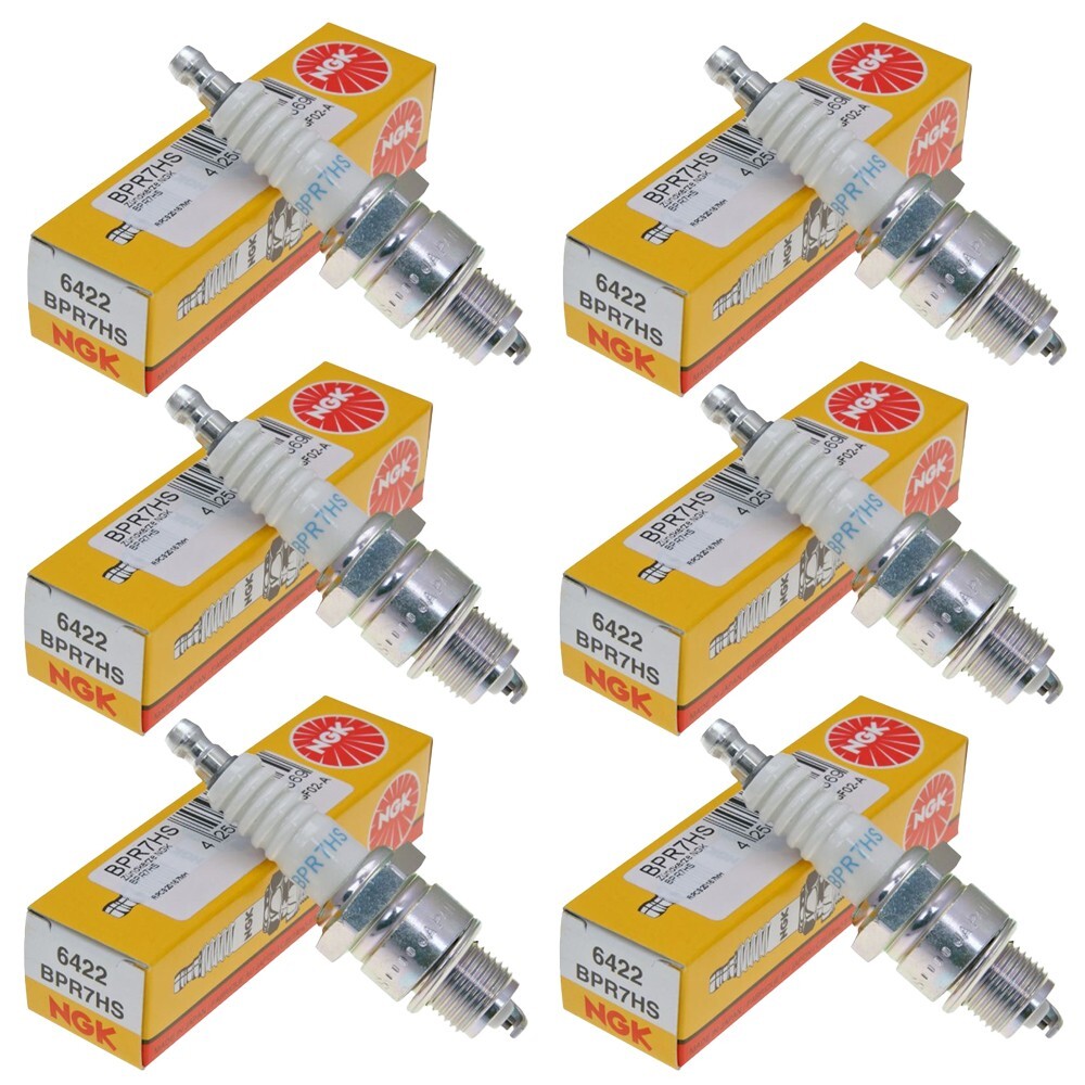 Genuine OEM NGK BPR7HS (6422) Spark Plug - 6 PACK