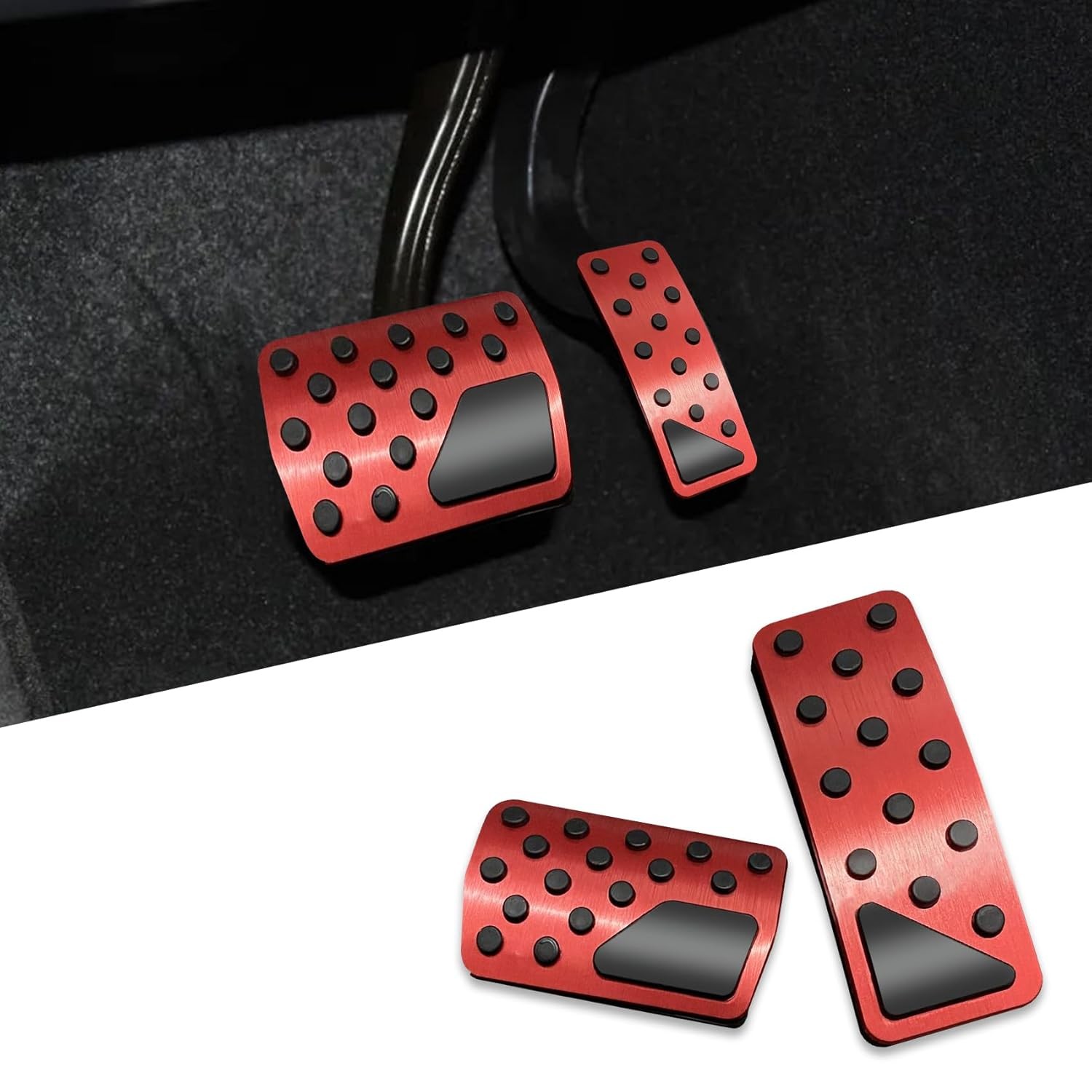 Aluminum Gas Brake Pedal Covers Car Auto Steel Racing Pedal Pad Liners