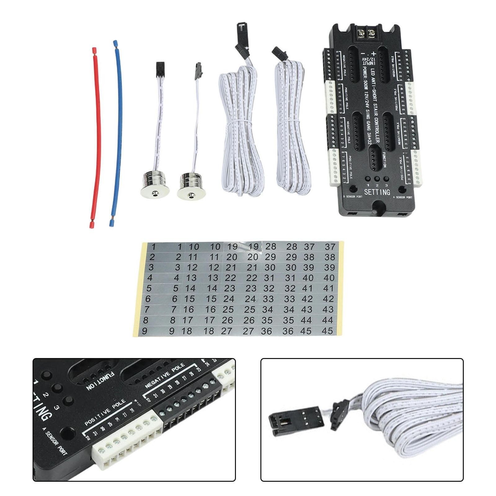 LED Stair Light Control Unit 32 Channels with Motion Sensor Functionality