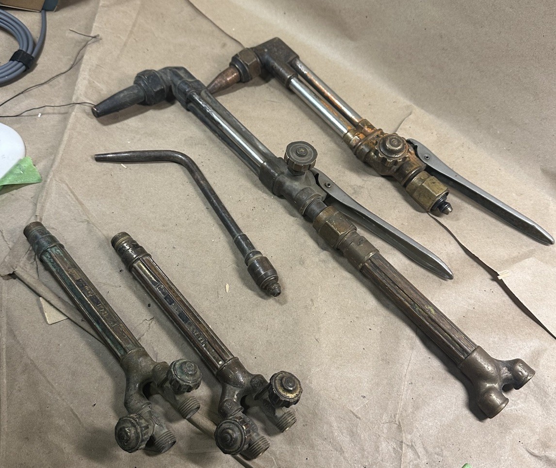 Victor Oxy Acetylene Cutting Torch Lot 2 Torch Handles Tips Attachments Parts