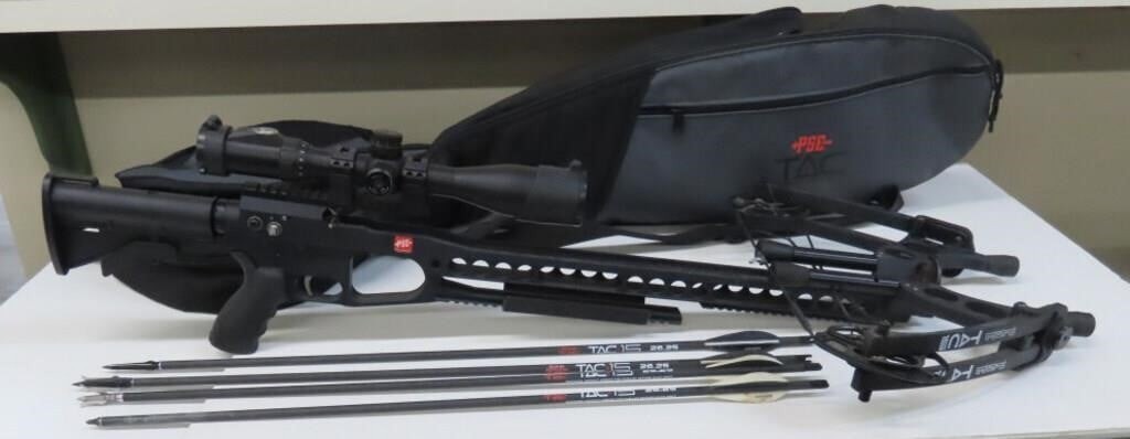 PSE TAC 15 Crossbow Full Package Original Scope Soft Case 4 Arrows - READ