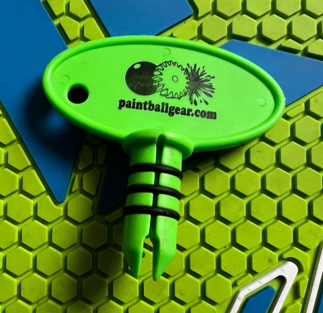 JT PAINTBALL / PANTBALLGEAR MARKER BARREL PLUG - GREEN - VINTAGE OG