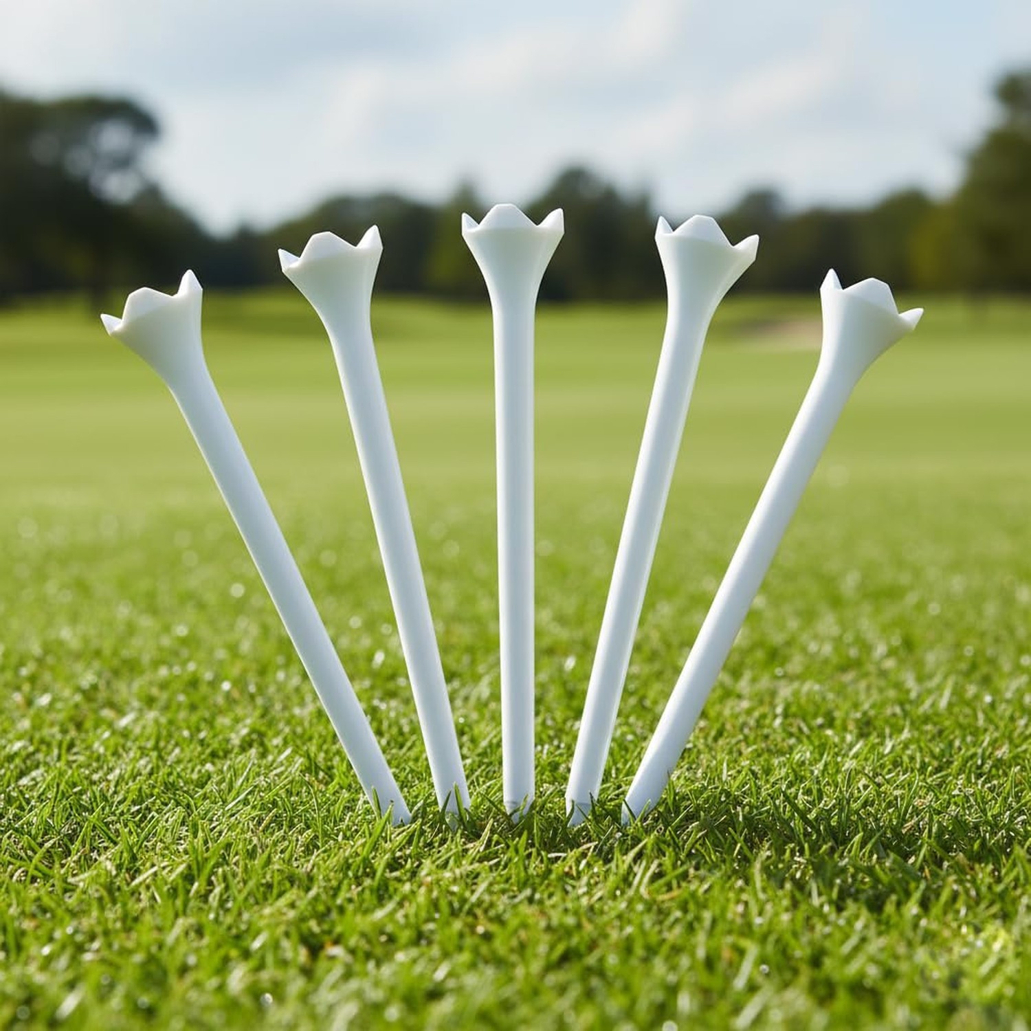Hampton Distribution White Plastic Golf Tees, 30 or 100 Pack, Golf Tees 3 1/4...