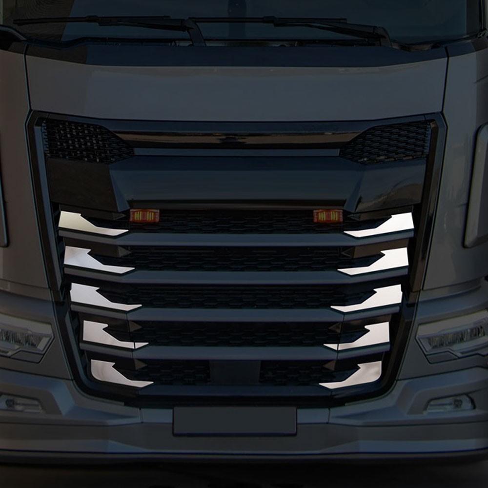 for DAF XF, XG, XG+Set of Stainless Steel Front Grill Corner Covers 10 pcs