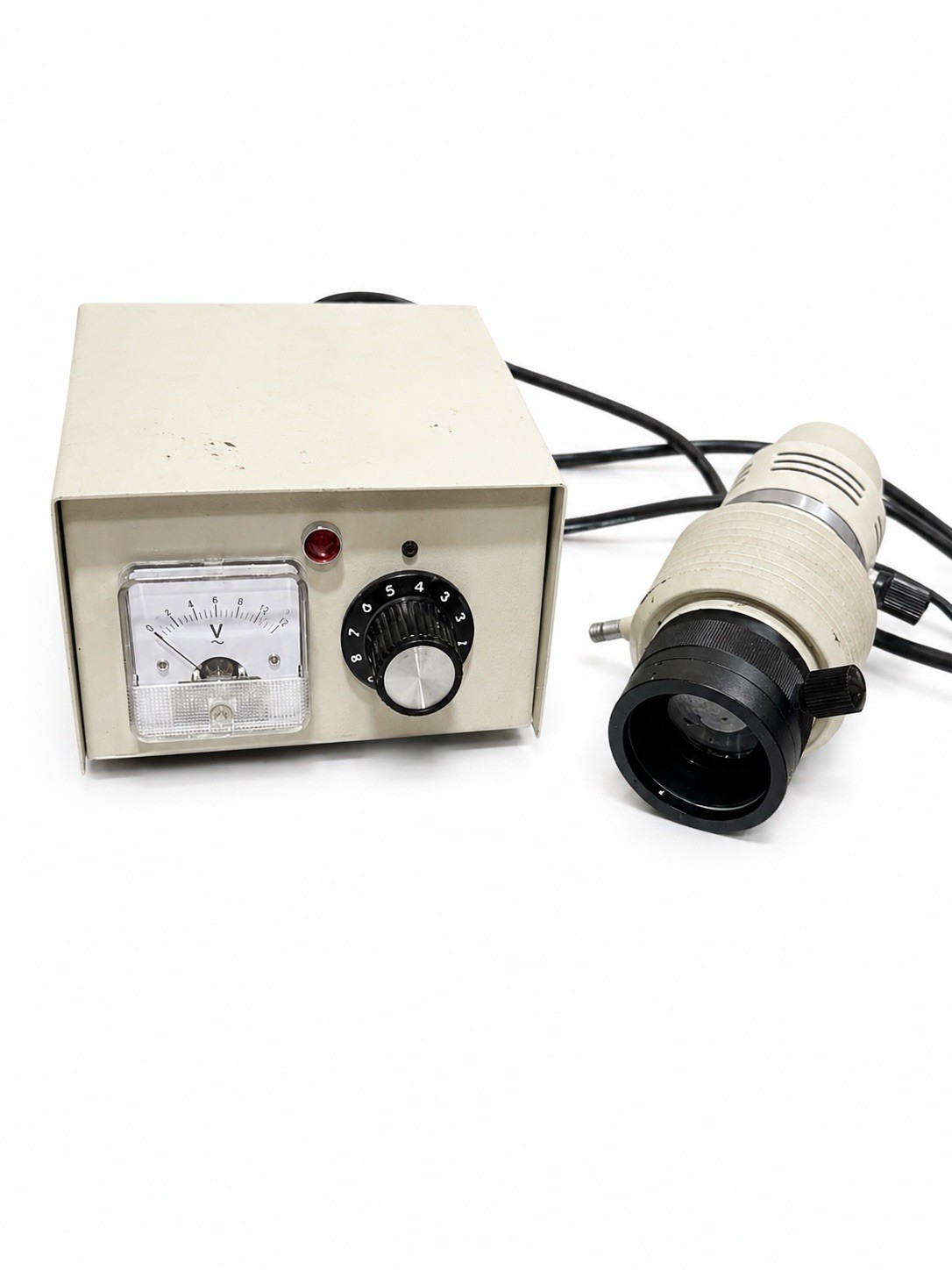 Microscope Lamp Housing & Illuminator Power Supply 115V Variable Control Japan