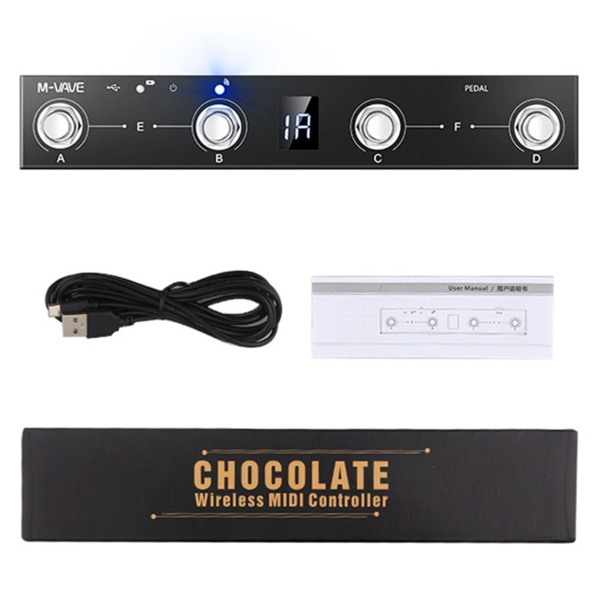 Chocolate-MIDI-Footswitch Controller Extended Battery Life Easy MVAVE