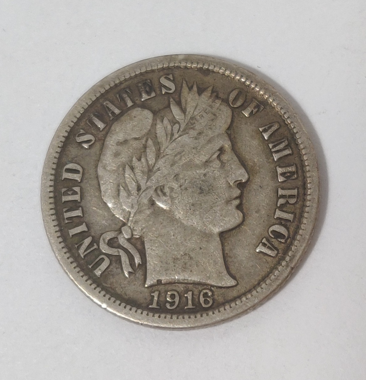 1916 BARBER DIME
