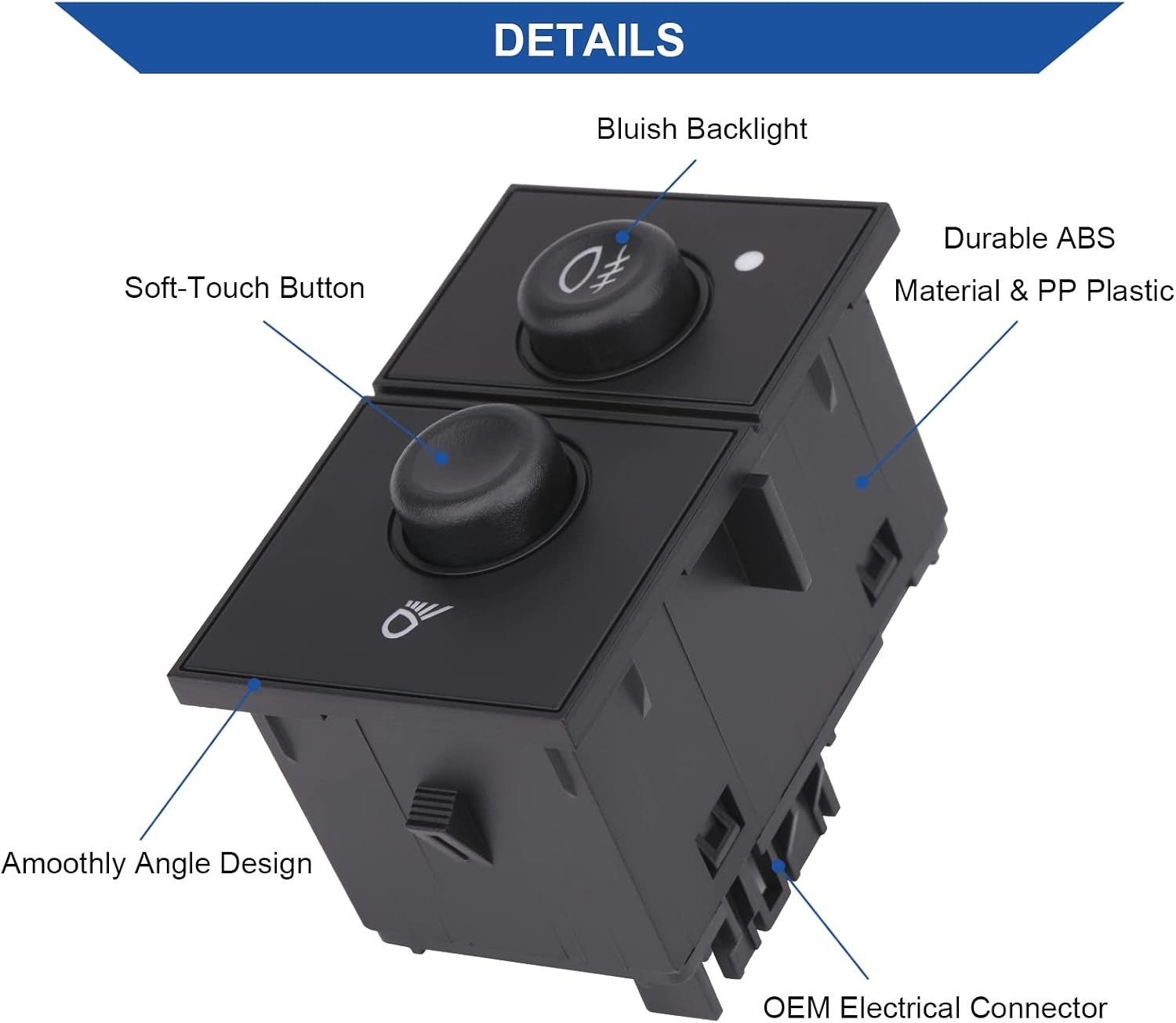 Fog Lamp Switch Cargo Light Switch Compatible with 03-07 Chevy Chevrolet Tahoe