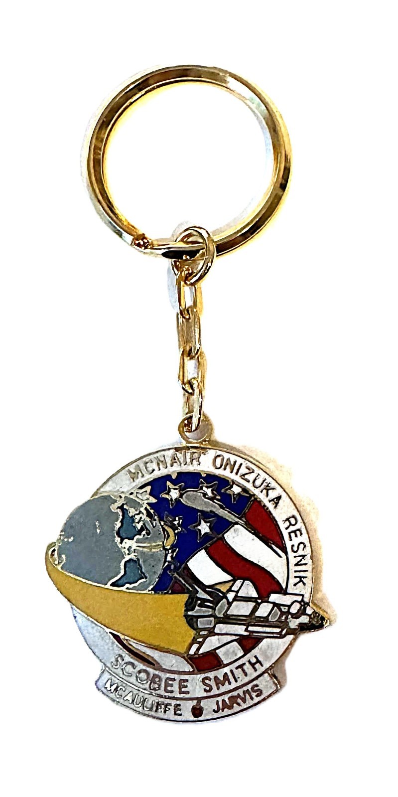 NASA Space Shuttle CHALLENGER STS-51L 1986 Mcnair Onizuka Resnik Scobee Keychain