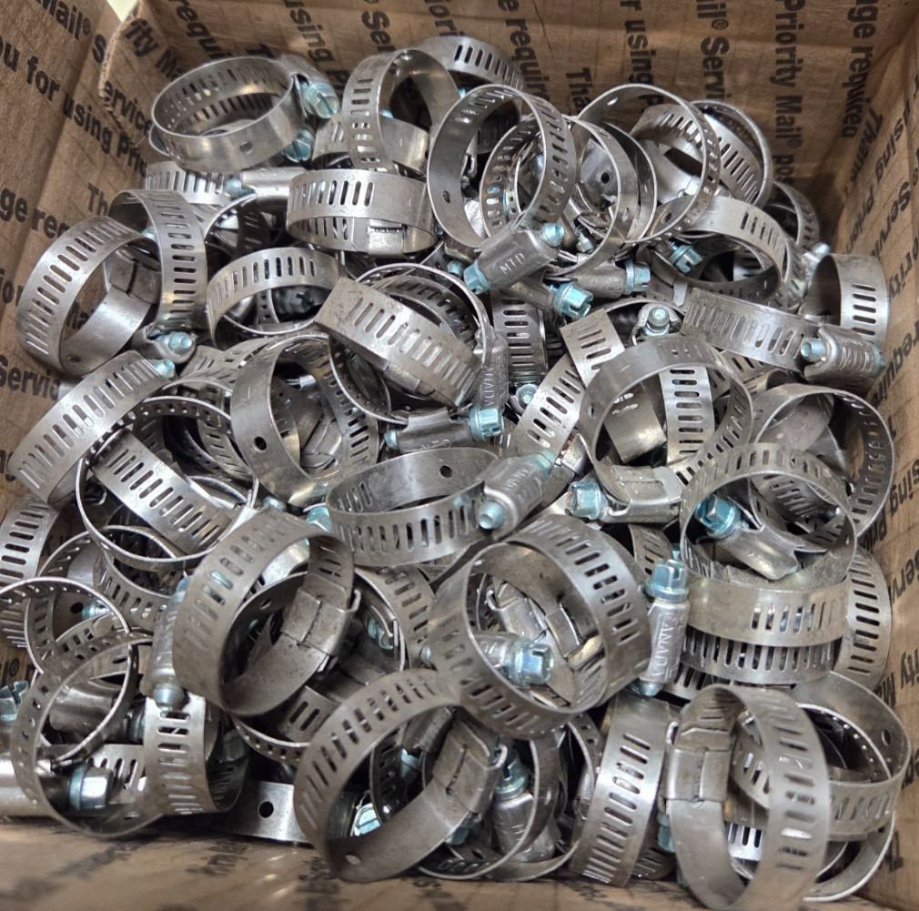 1 inch stainless steel hose clamp lot of  300,   NEW OLD STOCK